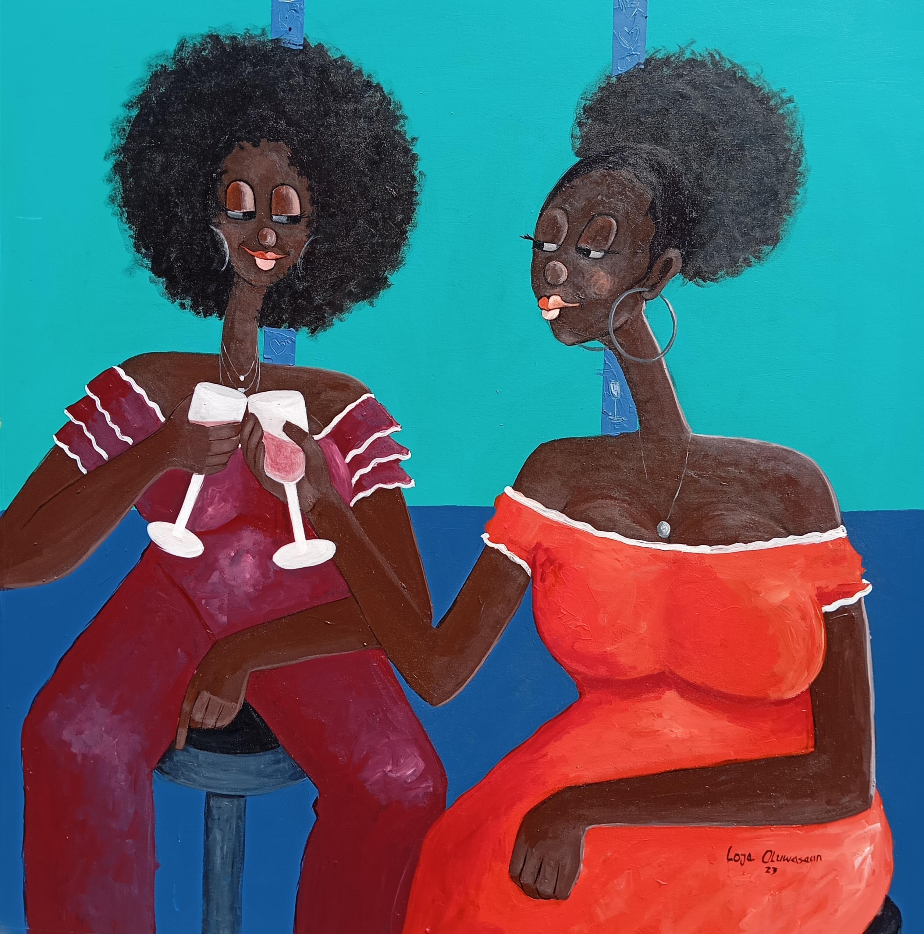 Loje Oluwaseun  Figurative Painting - Life Enjoyment 2