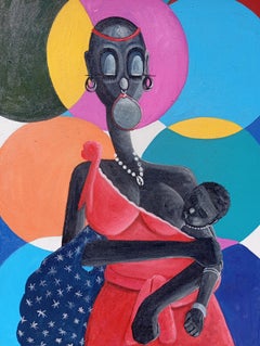 Nurturing 1 - 21° secolo, Contemporaneo, Ritratto neo-figurativo, Donne, Africa