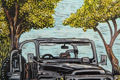 Mini 4x4, Lok Kandjengo, Linoleum Block Print on Paper