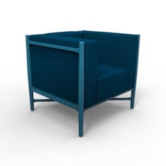 Loka Armchair Angel Blue Lacquered by Colé Italia