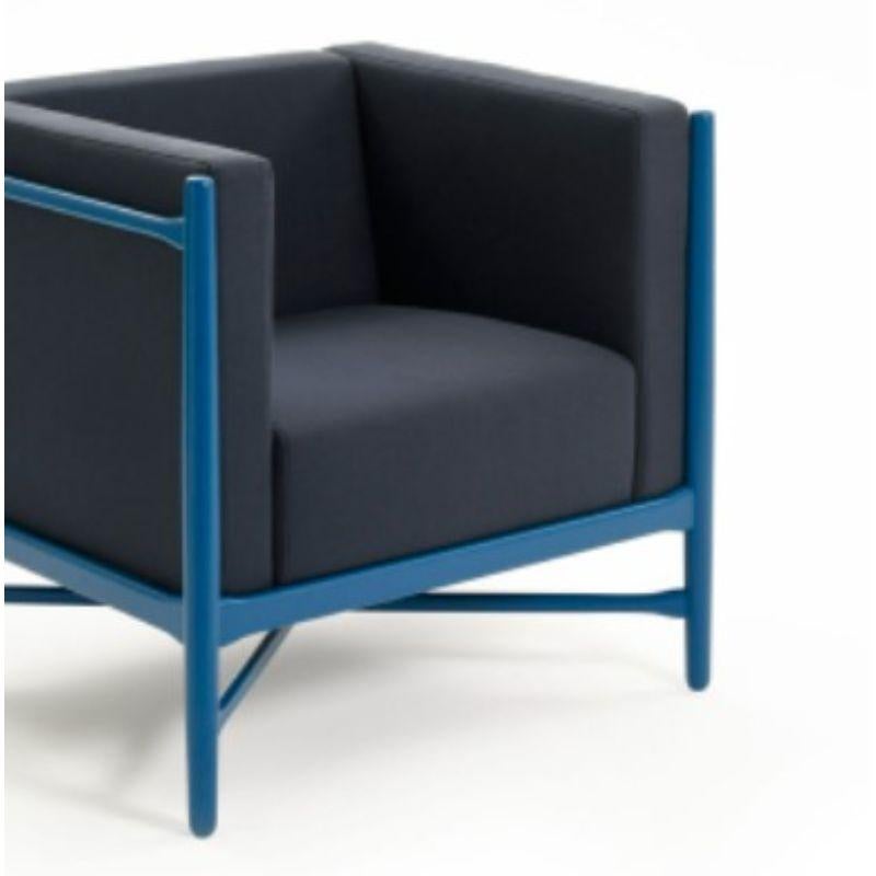 Contemporary Loka Armchair Angel Blue Lacquered by Colé Italia For Sale