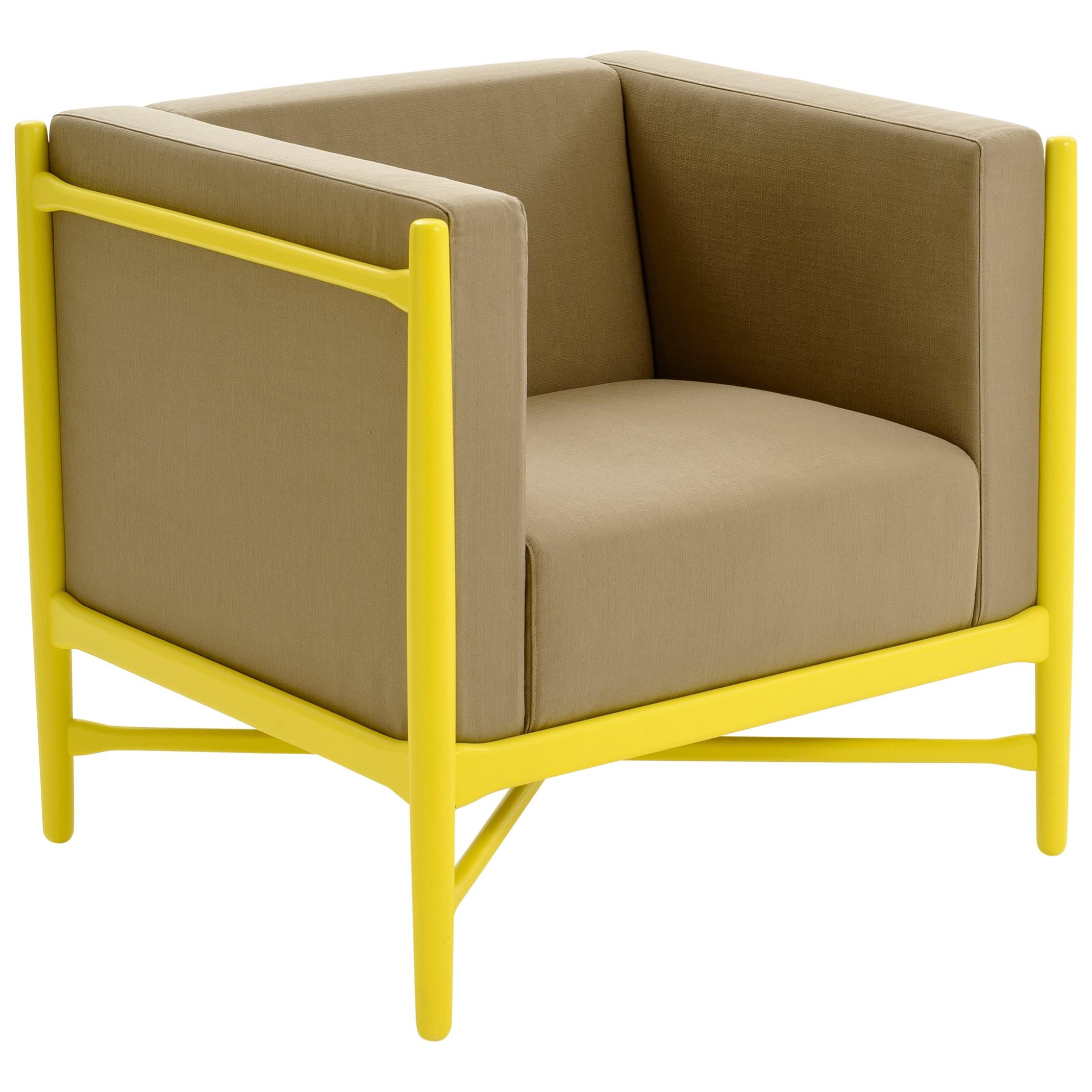 Poltrona Loka, design confortevole Tappezzeria in stile moderno