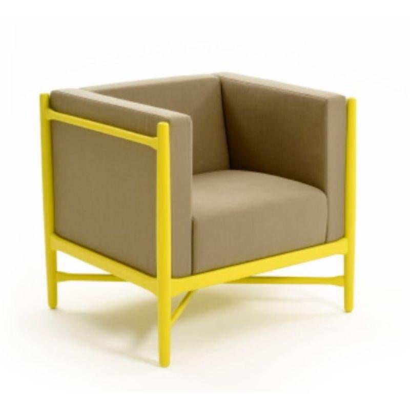 Loka Armchair Topia Chrom Yellow Lacquered by Colé Italia with Lorenz + Kaz
Dimensions: H 76, W 57, D 52 cm
Materials: Armchair in Lacquered wood; upholstered seat and back ( CatC)
Finishing: Yellow Lacquered

Also Available: Natural Beech Wood,