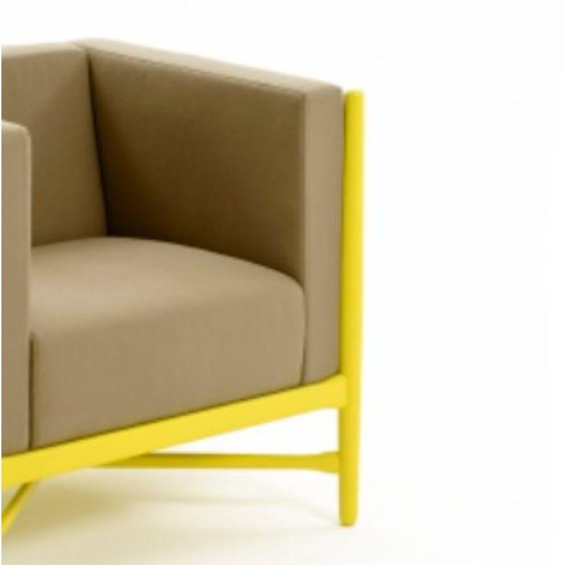 Other Loka Armchair Topia Chrom Yellow Lacquered by Colé Italia For Sale