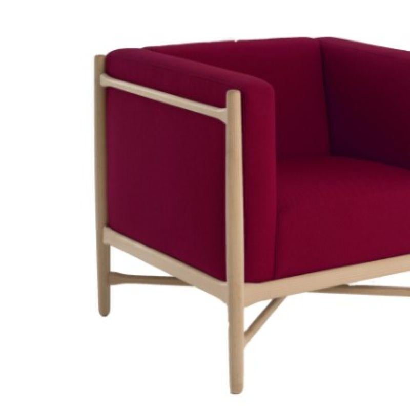 Modern Loka Lounge Armchair Topia Calluna Natural Beech Wood by Colé Italia For Sale
