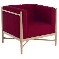 Fauteuil Loka Lounge Topia Calluna en hêtre naturel par Colé Italia