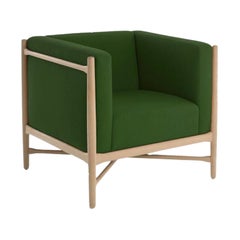Fauteuil Loka Lounge Topia Palm en hêtre naturel par Colé Italia