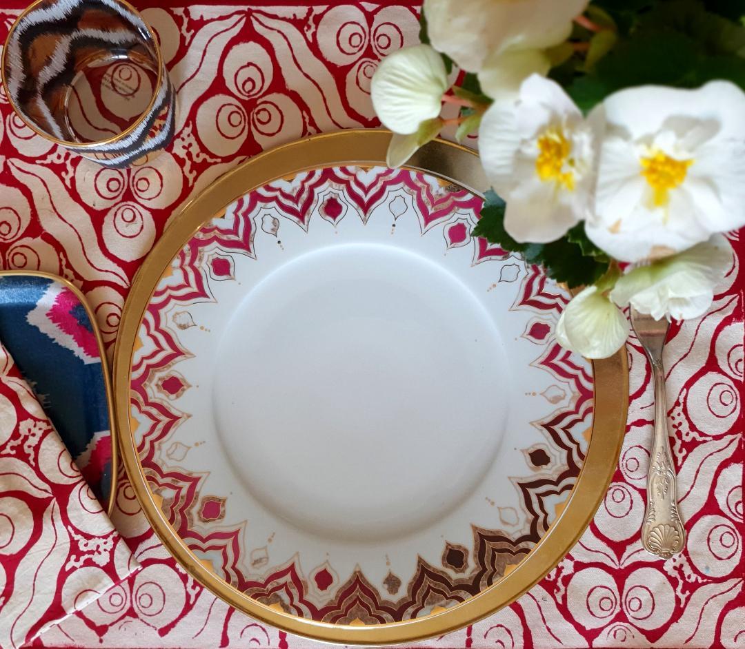 Italian Lokoum Set of 2 Porcelain Plates For Sale