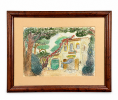 Lola Anglada “Hostal” – Disegno a colori spagnolo e tecnica mista su carta