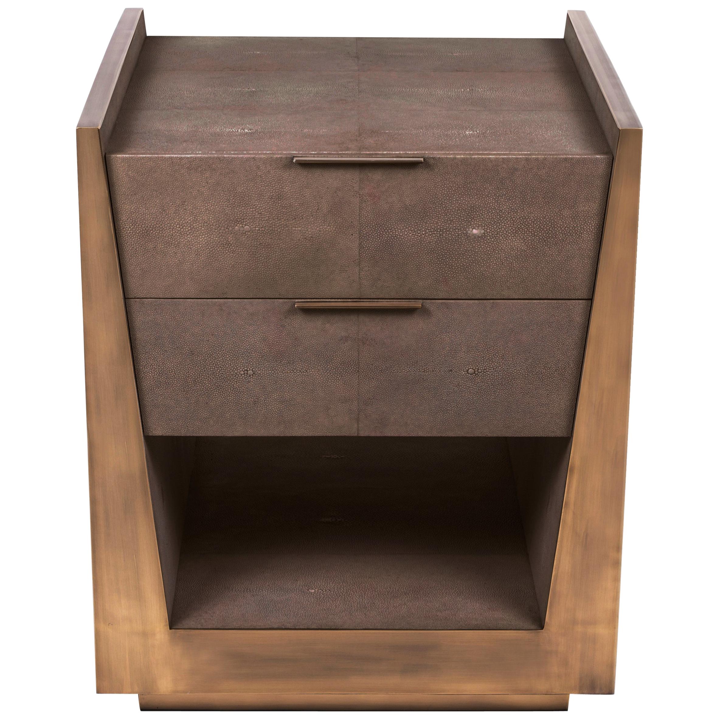 Rays II Pink Brass Bedside Table by Allegra Hicks For Sale at 1stDibs