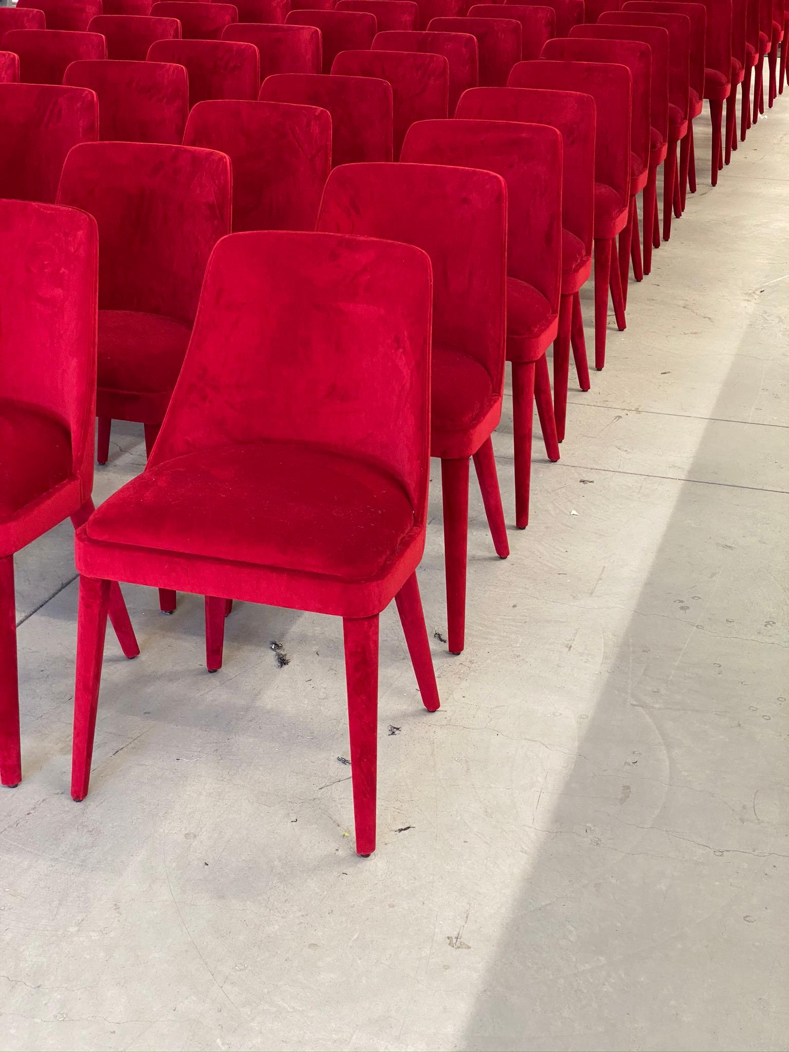 Lola Beige Upholstery And Beeche Wood Chair Without Armrests by Casa Casati en vente 2