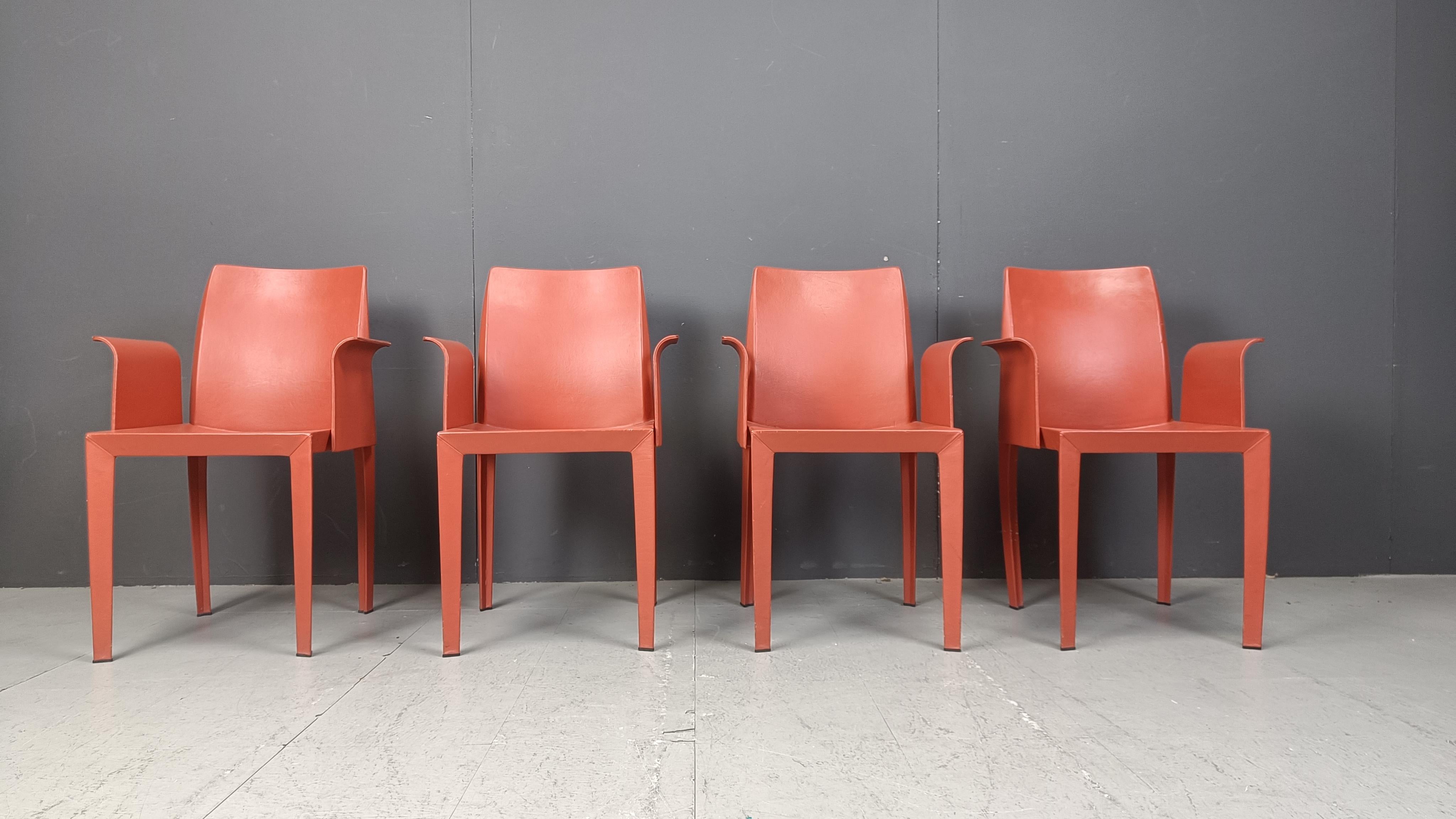 Leather Lola chairs by Pierluigi Cerri for Poltrona Frau, 2000s