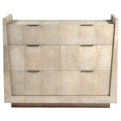 Lola Chest of Drawers in Cream Shagreen by R&Y Augousti