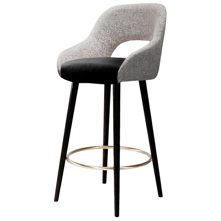 Lola Counter Stool Brass footrest For Sale