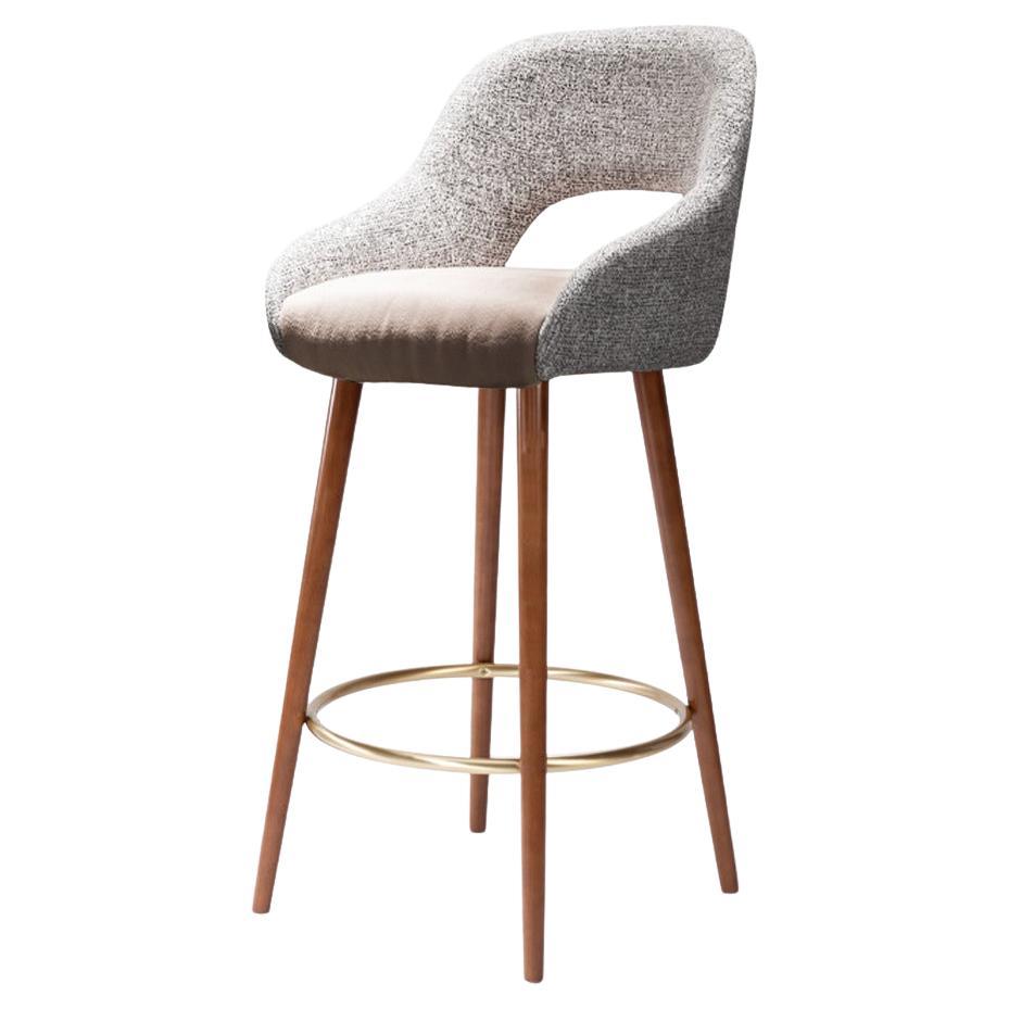Lola Counter Stool Brass footrest