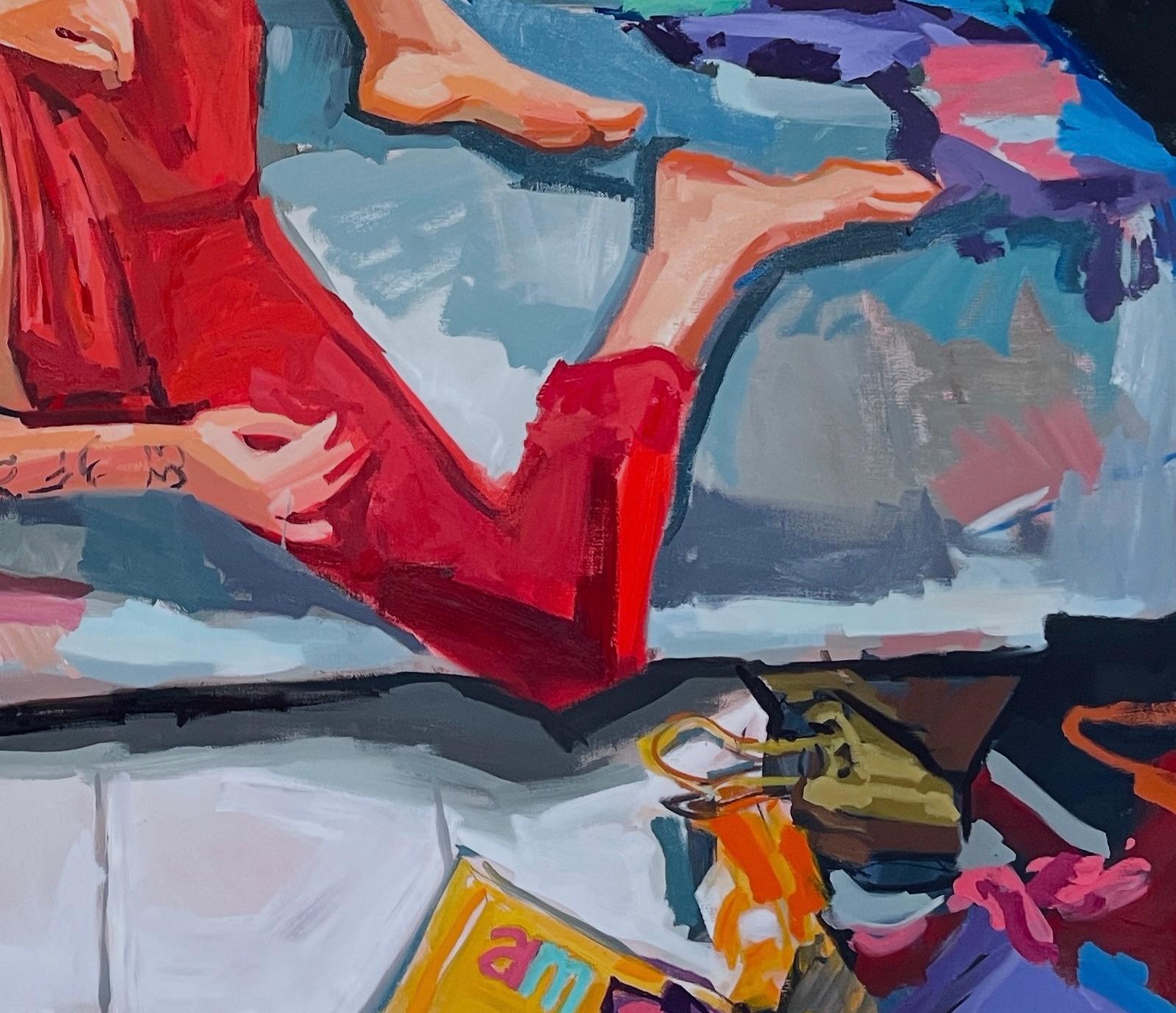 ABSTRACT Corpo figurato nudo di donna Lola Erhart Artista argentina Pittura ad olio in vendita 2