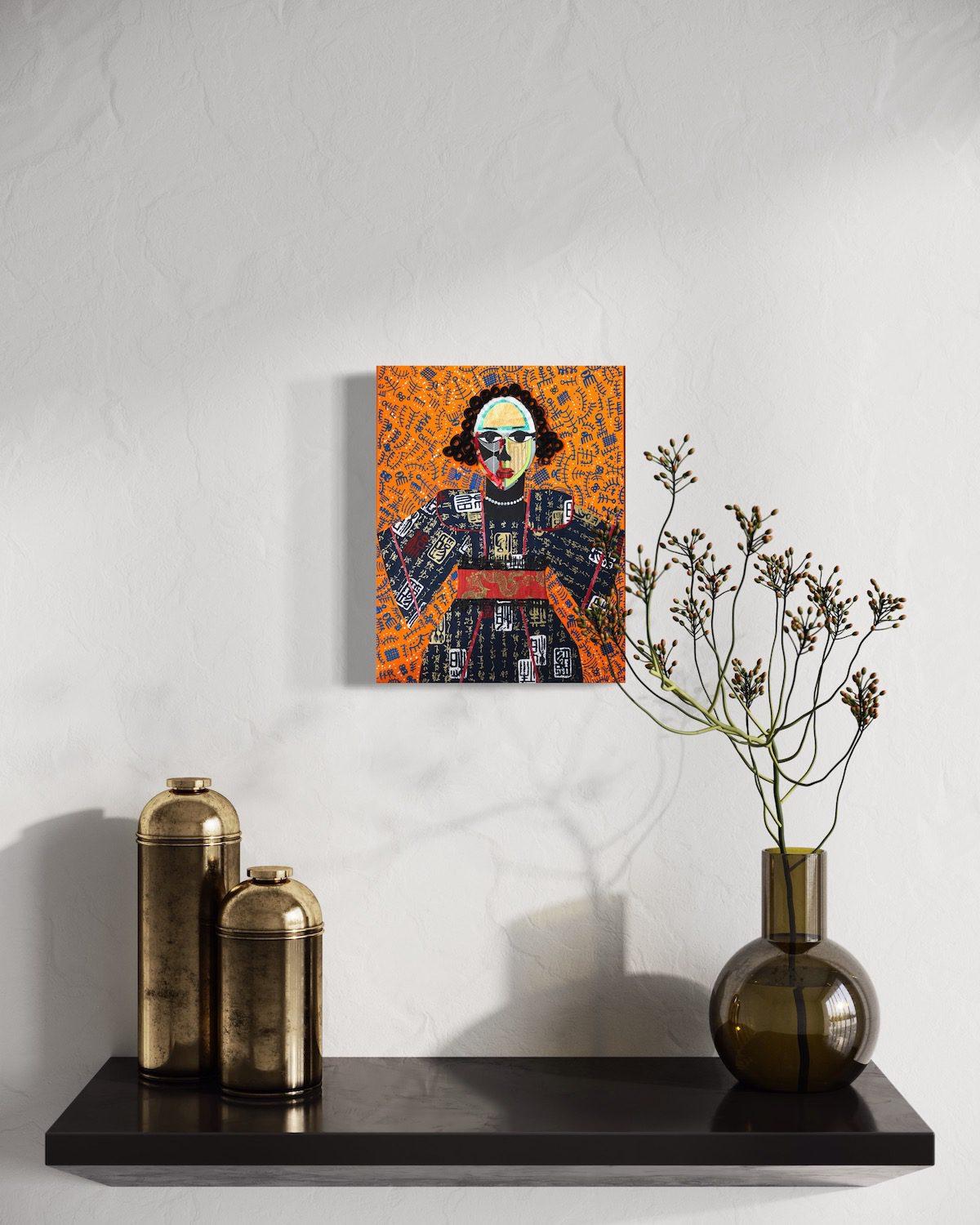 AfroGeisha - Abstract Mixed Media Art by Lola Okunola