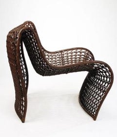 Lola Open Weave Leather Chair