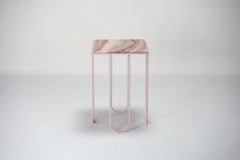 Lola - Pink Onyx Side Table by DFdesignlab Handmade in Italy