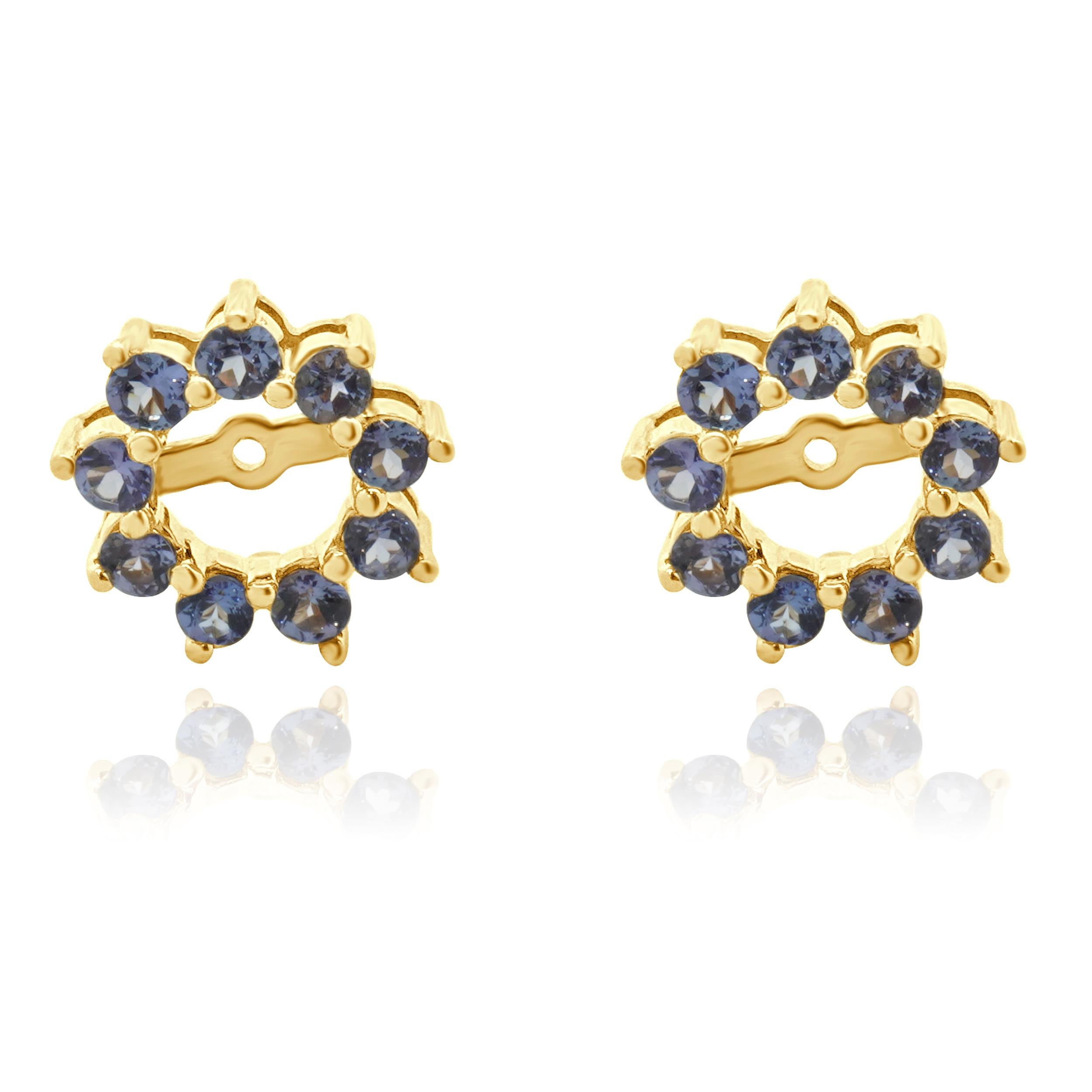 Designer: Lola Rose
Material: 14k yellow gold
Tanzanite: round cut = 1.08cttw
Weight: 2.80 grams