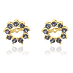 Lola Rose 14 Karat Yellow Gold Tanzanite Flower Earring Jackets