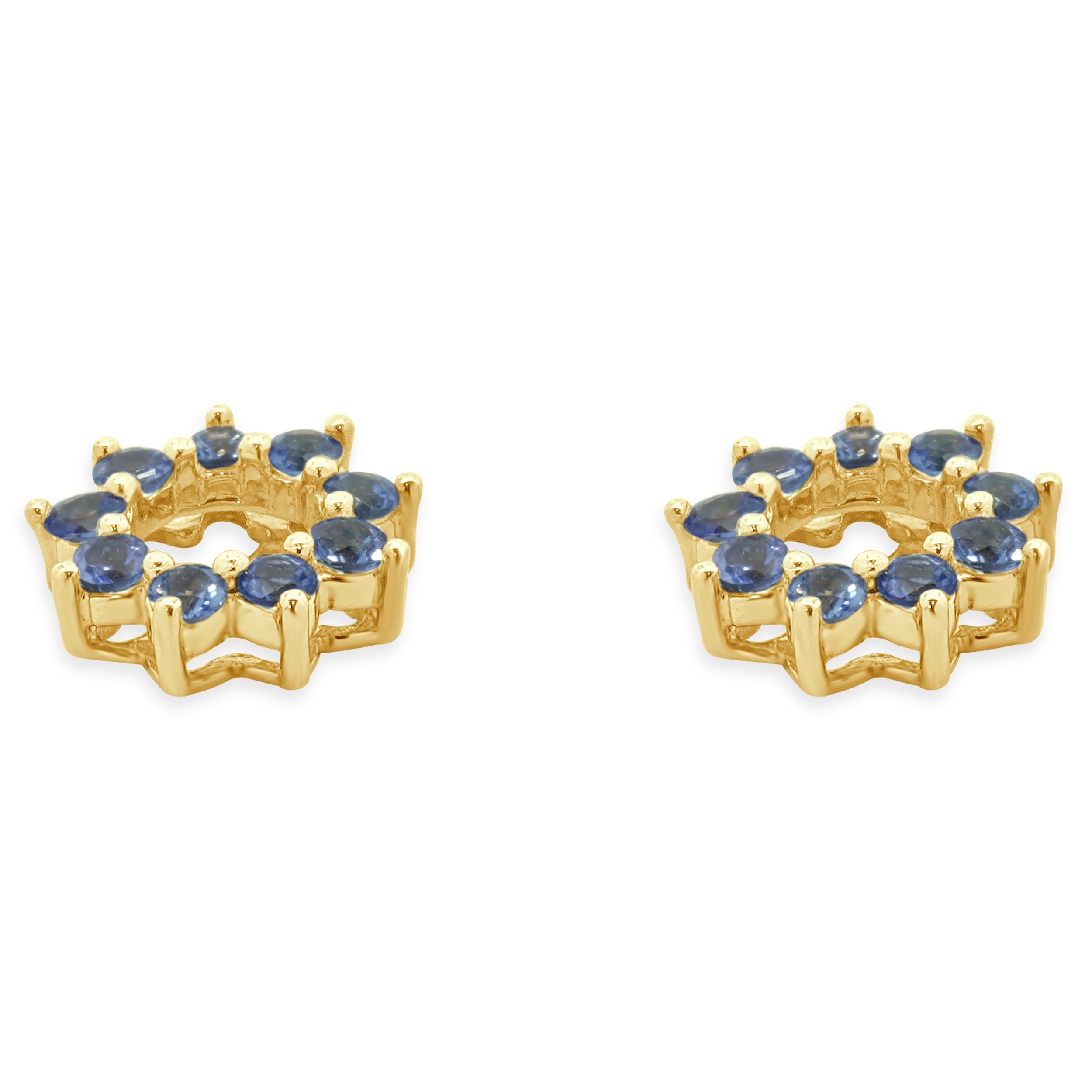 Lola Rose 14 Karat Yellow Gold Tanzanite Flower Earring Jackets In condizioni ottime in vendita a Scottsdale, AZ