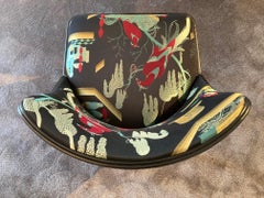 Lola Royale, the Elegant Upholstered Chair Covered with Art Déco Fabric