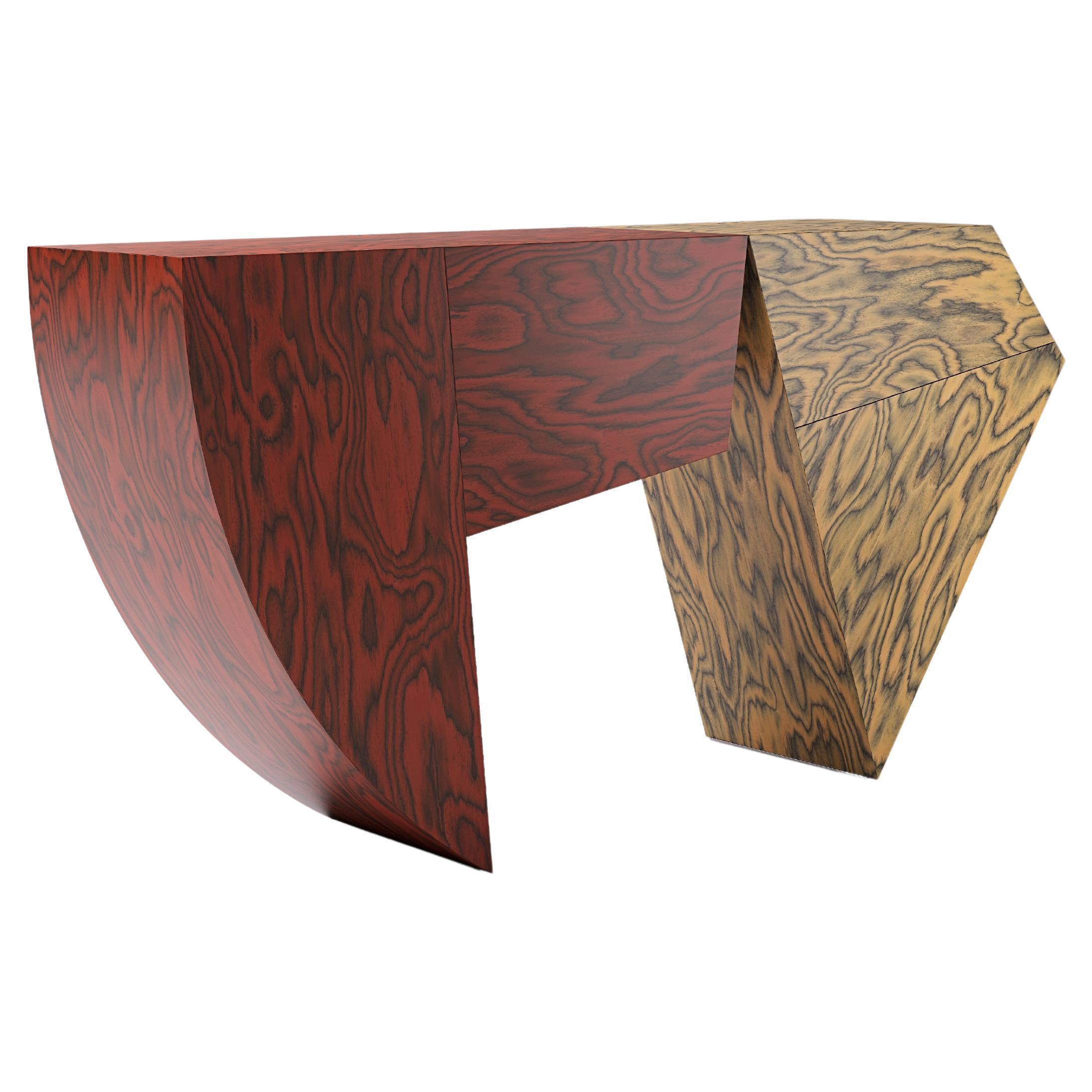 Lola sculptural curved wood sideboard by Sebastiano Bottos For Sale
