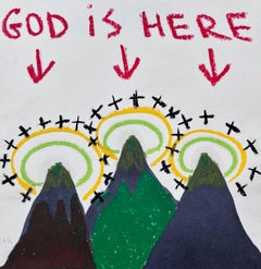 Arte georgiano contemporáneo de Lola Sergounine - Dios está aquí