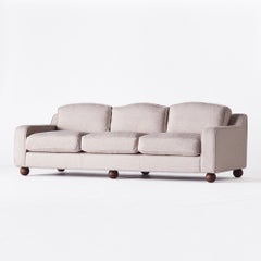 Beige Three-Seater Sofa, Model Lola