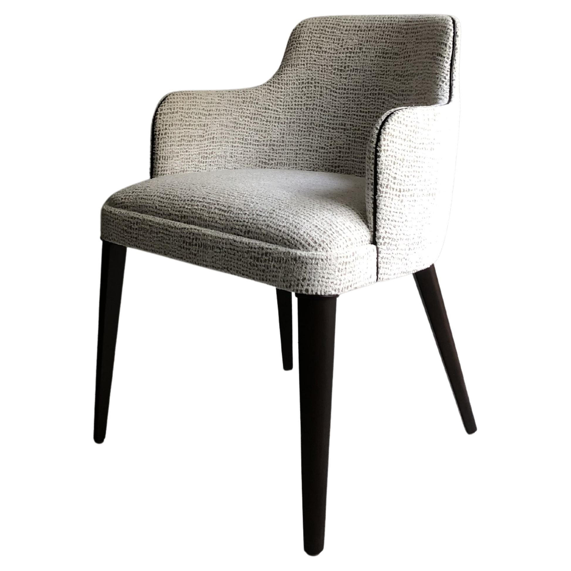 Lola, the Comfortable Padded Armchair with Wood Legs For Sale
