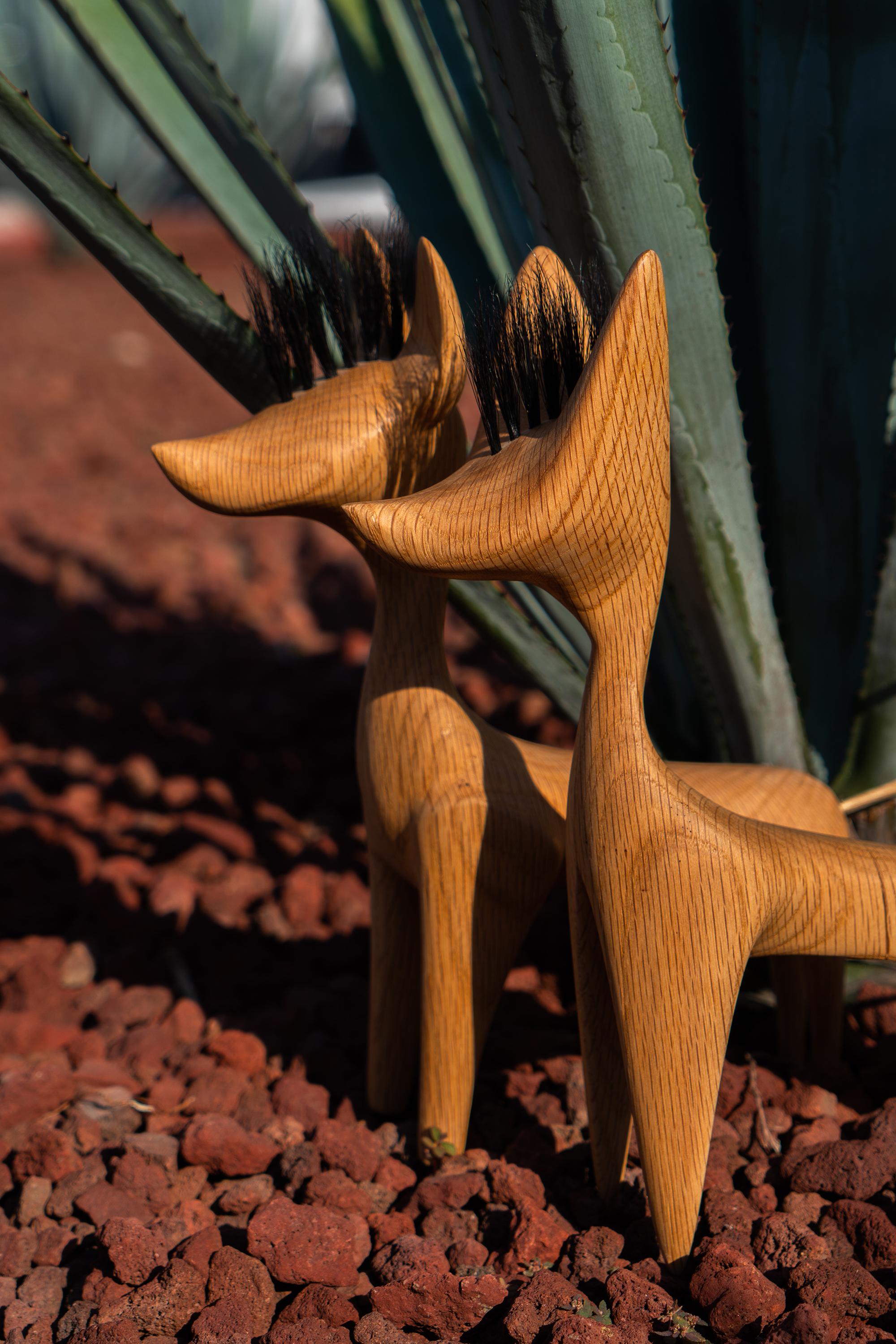 Lola by Design VA . Xoloitzcuintle Wood Sculpture For Sale 5