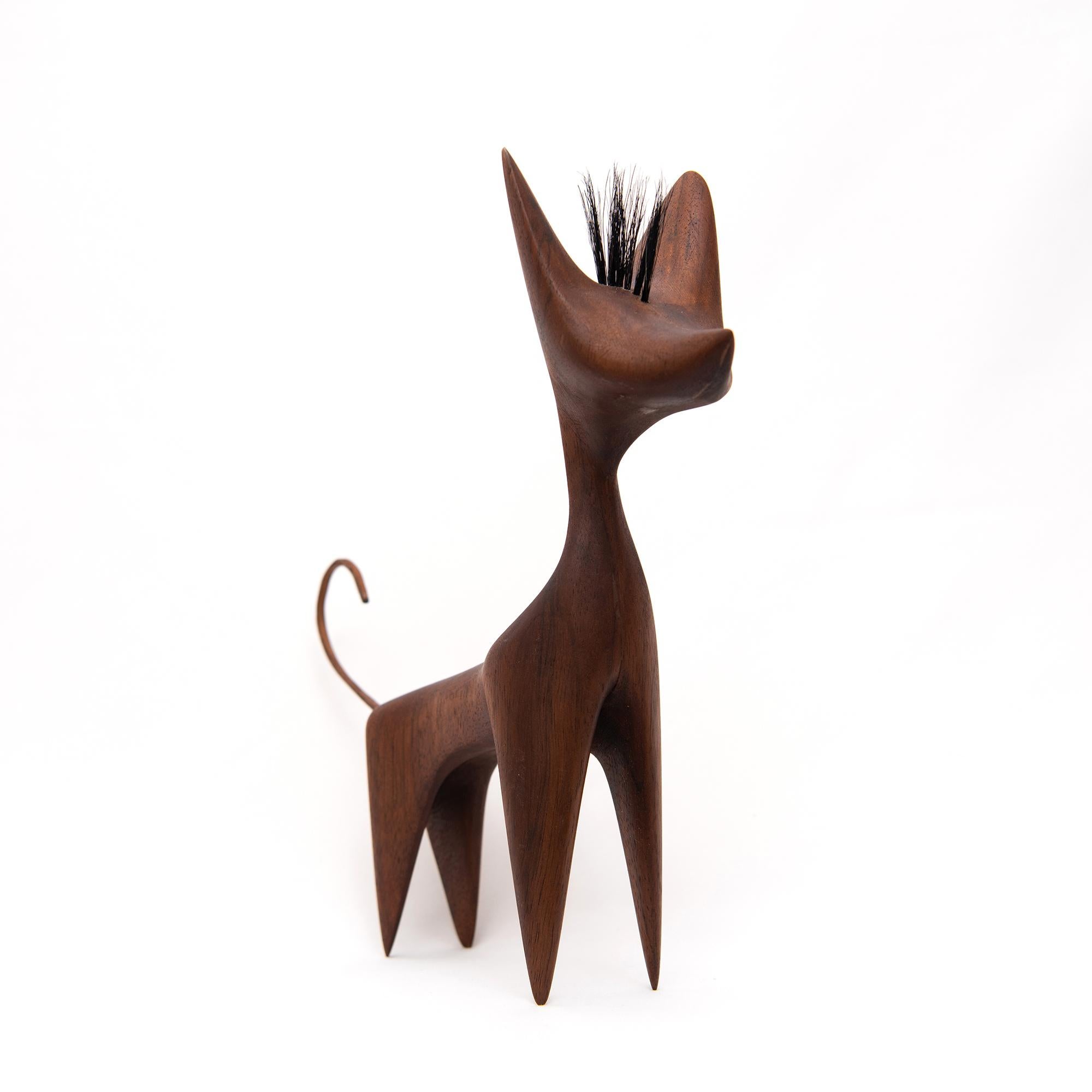 Lola by Design VA . Xoloitzcuintle Wood Sculpture For Sale 1