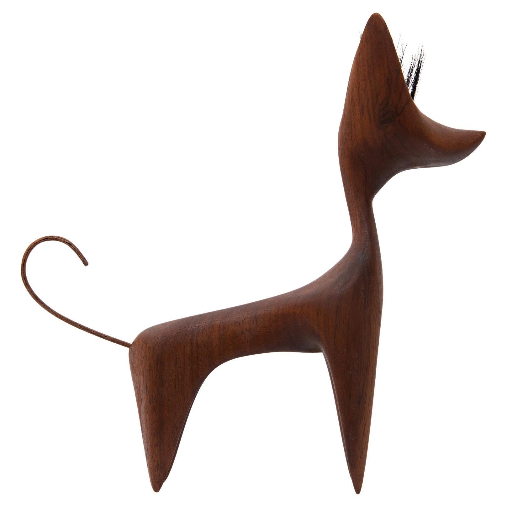 Lola by Design VA . Xoloitzcuintle Wood Sculpture For Sale