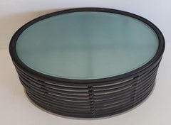 Lolah Kenneth Wood Medium Wood and Glass Coffee Table