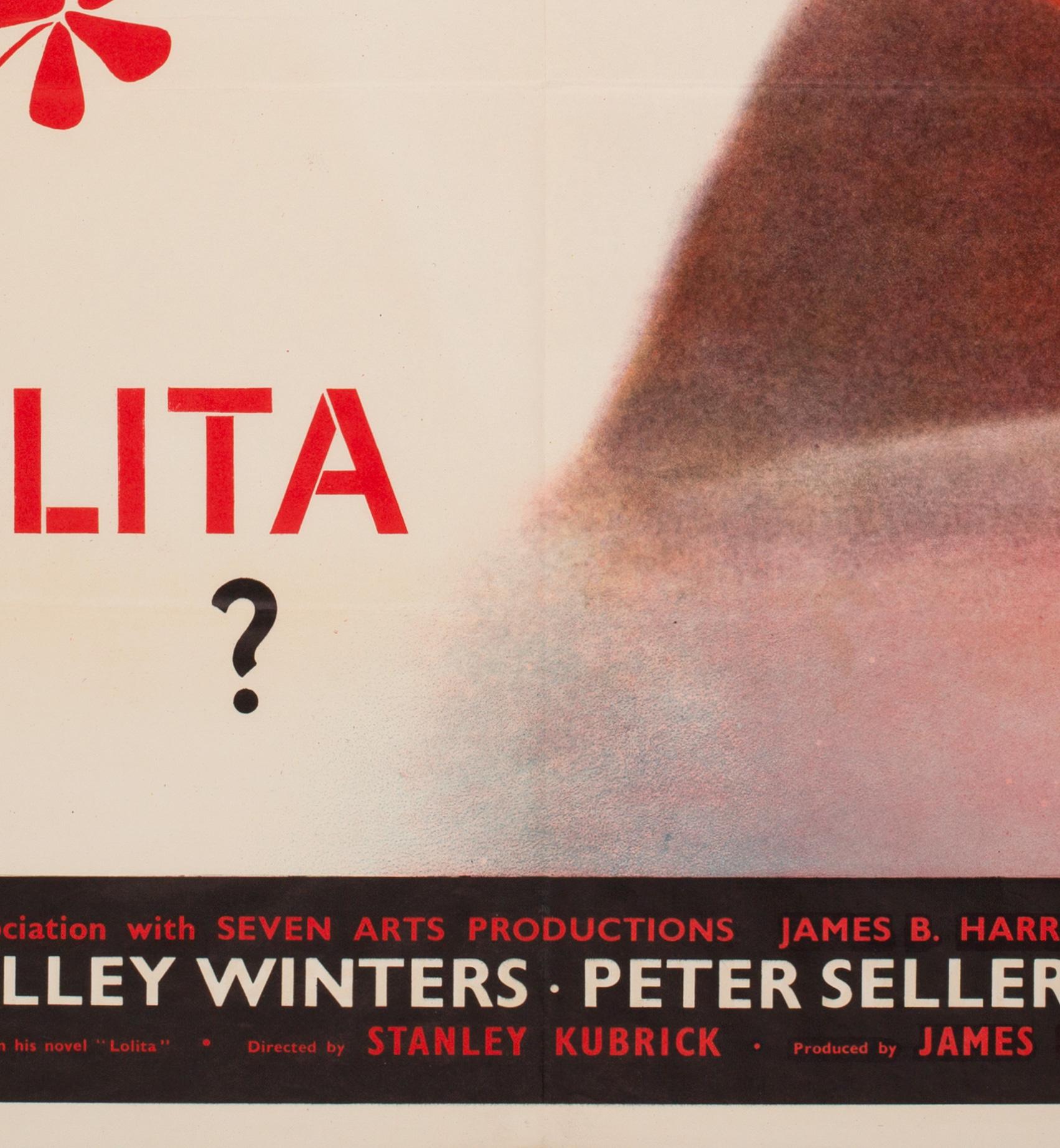Lolita 1962 UK Quad Film Movie Poster en venta 1