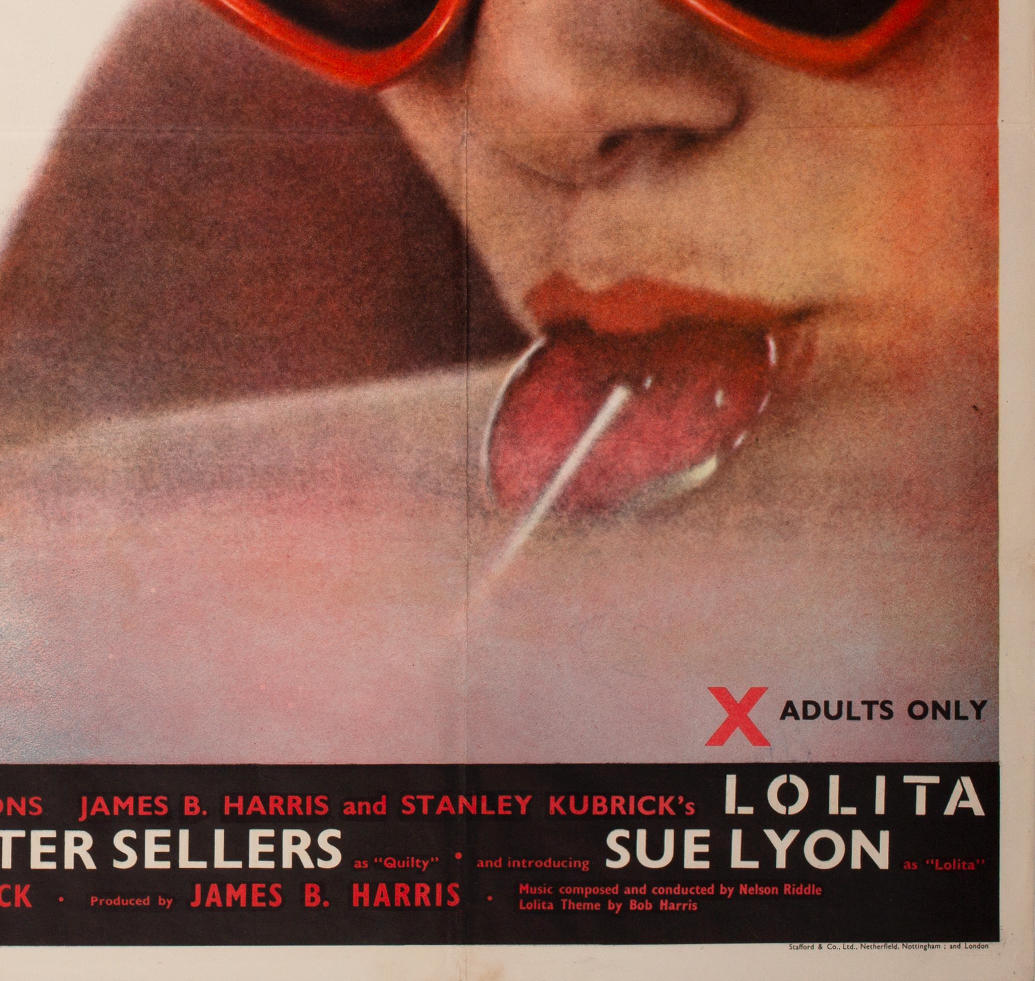 20th Century Lolita 1962 UK Quad Film Movie Poster For Sale