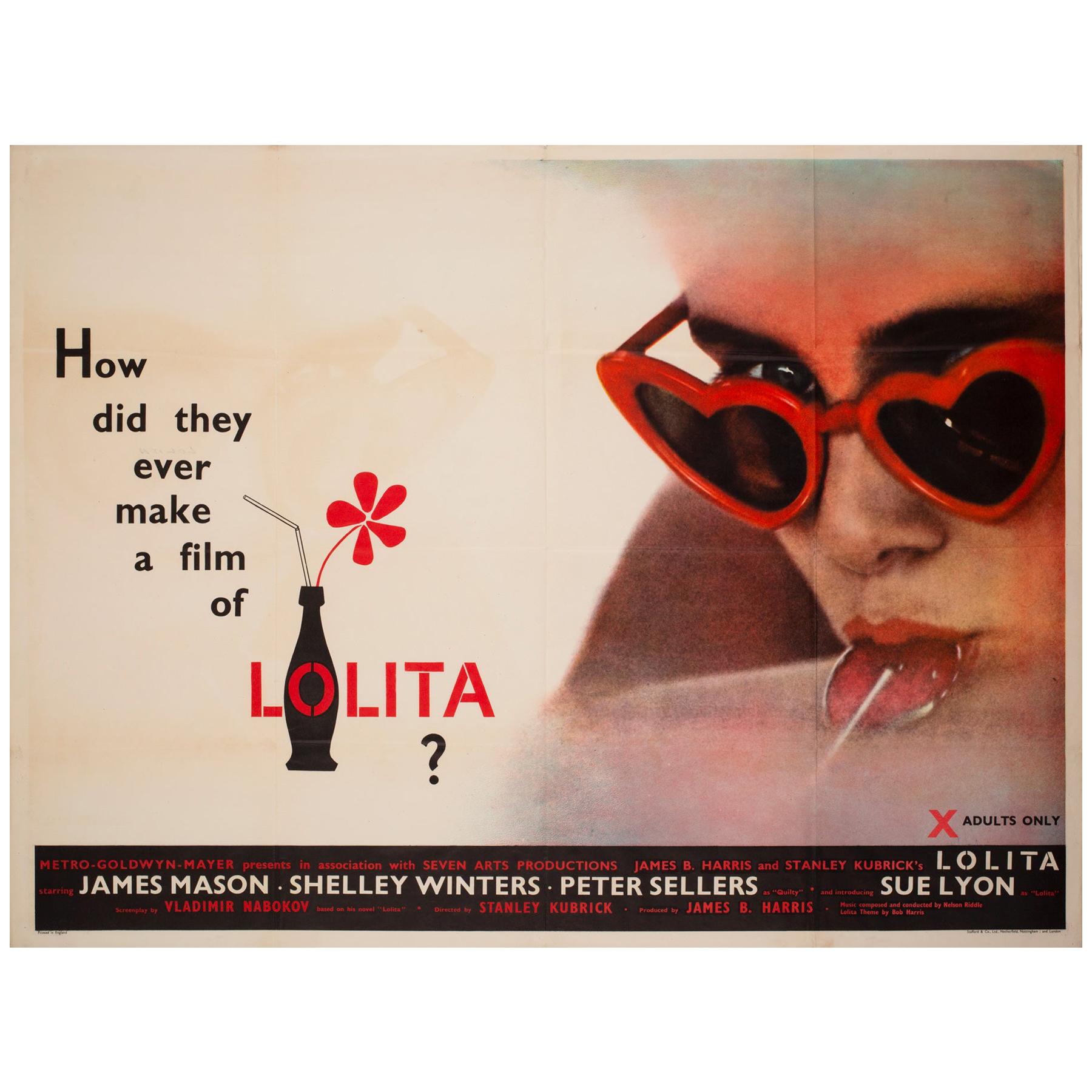 Affiche UK Quad du film Lolita, 1962