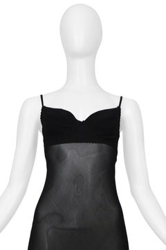 Lolita Lempicka Black Sheer Maxi Slip Dress