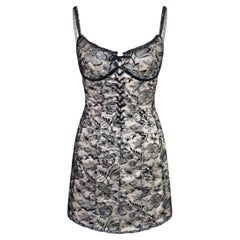 Lolita Lempicka F/W 1994 Lace-Up Corset Mini Dress