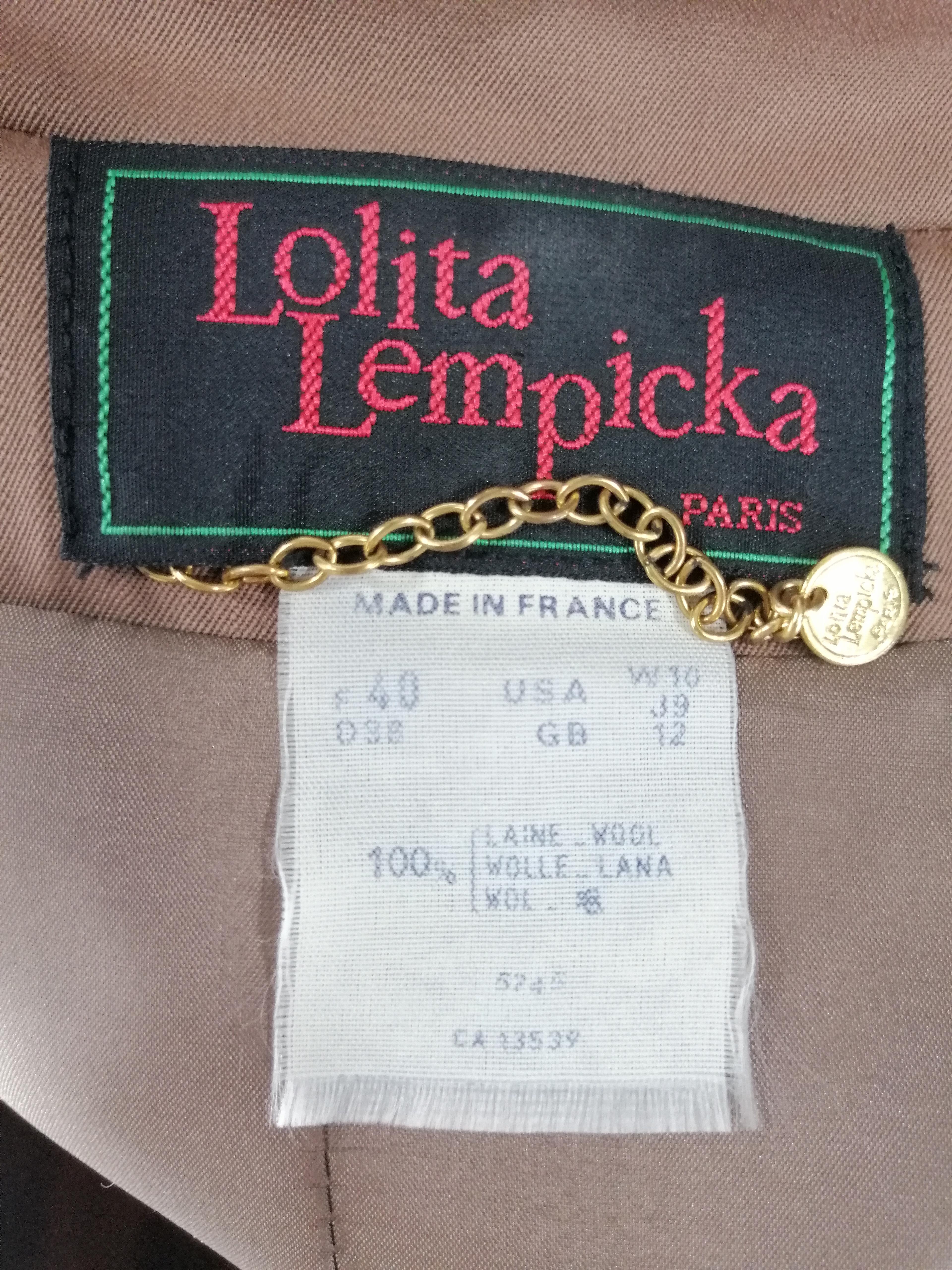 LOLITA LEMPICKA PARIS wool skirt suit For Sale 1