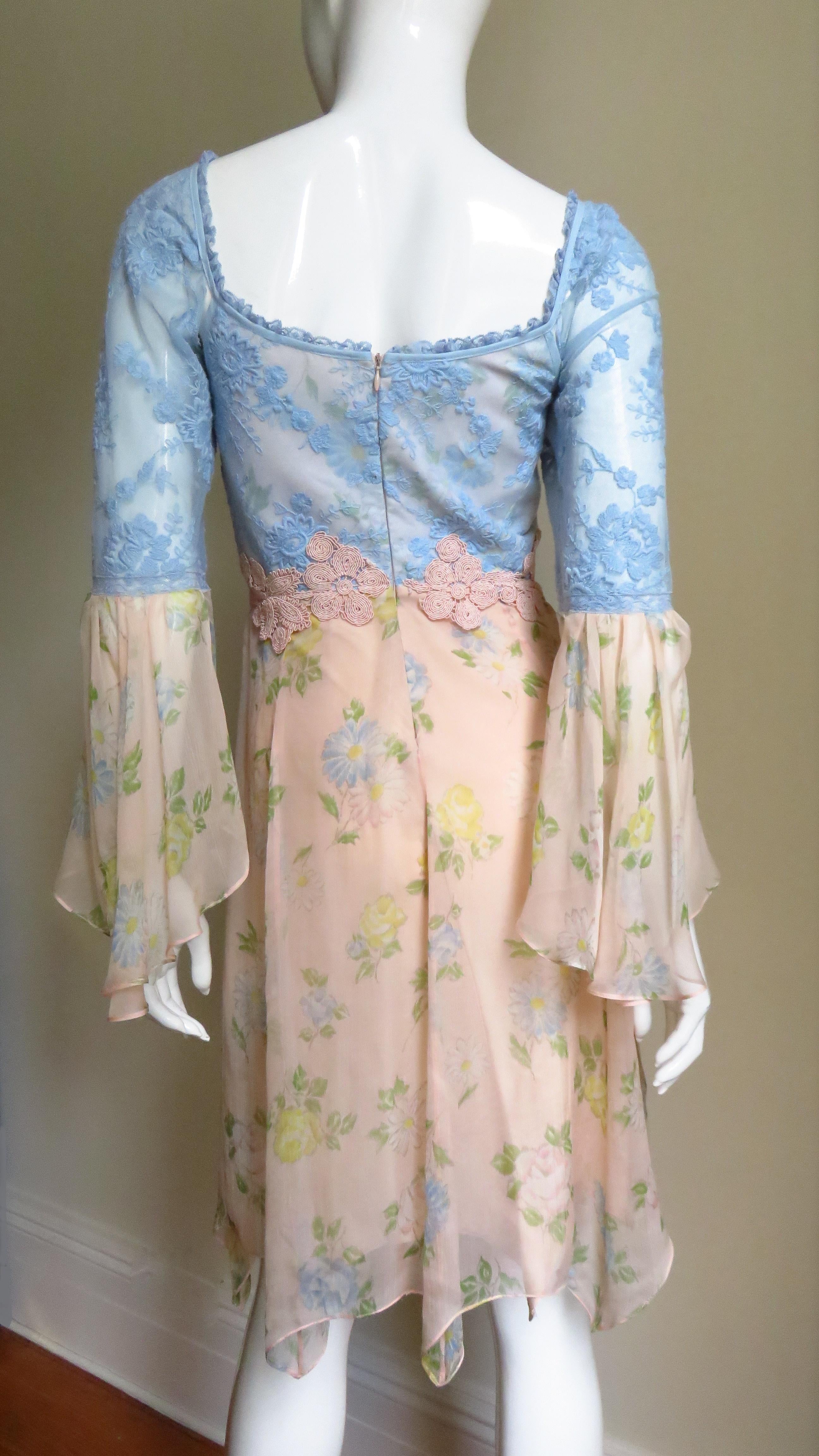 Lolita Lempicka Silk Dress with Lace 3