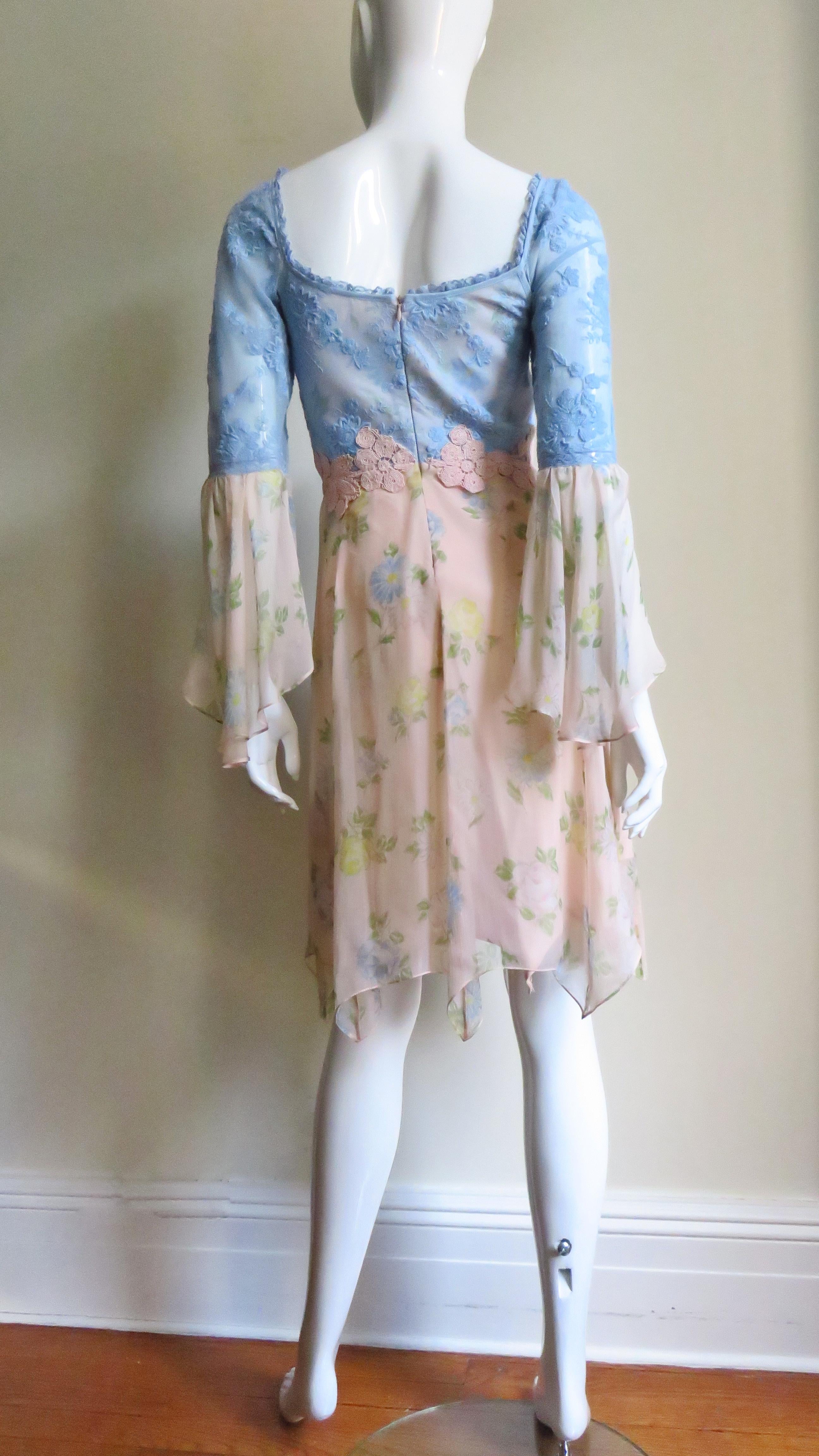 Lolita Lempicka Silk Dress with Lace 7