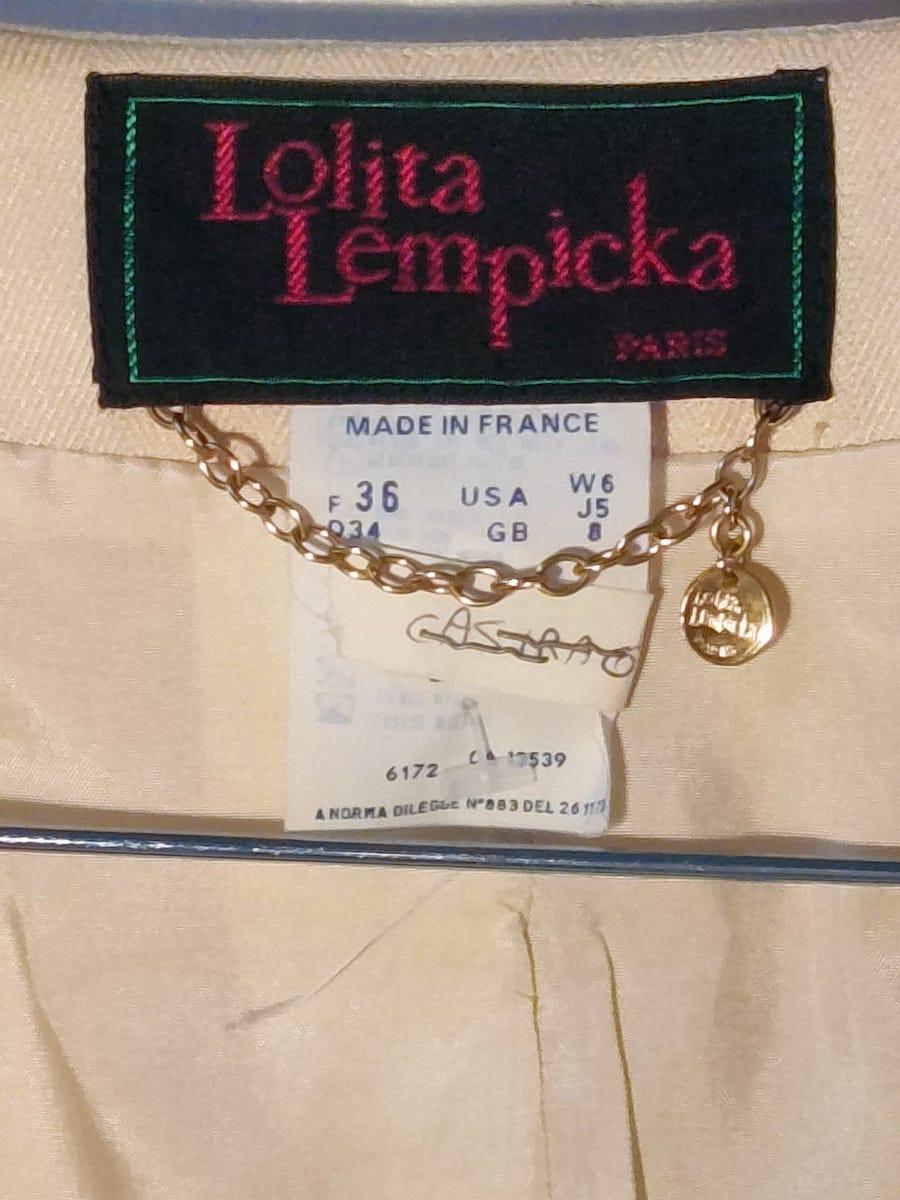 Lolita Lempicka Vintage-Blazer in Creme mit Goldknöpfen, Frankreich, 1990er Jahre im Angebot 6
