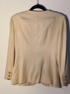 Lolita Lempicka Vintage Cream Blazer with Gold Buttons, France, 1990s