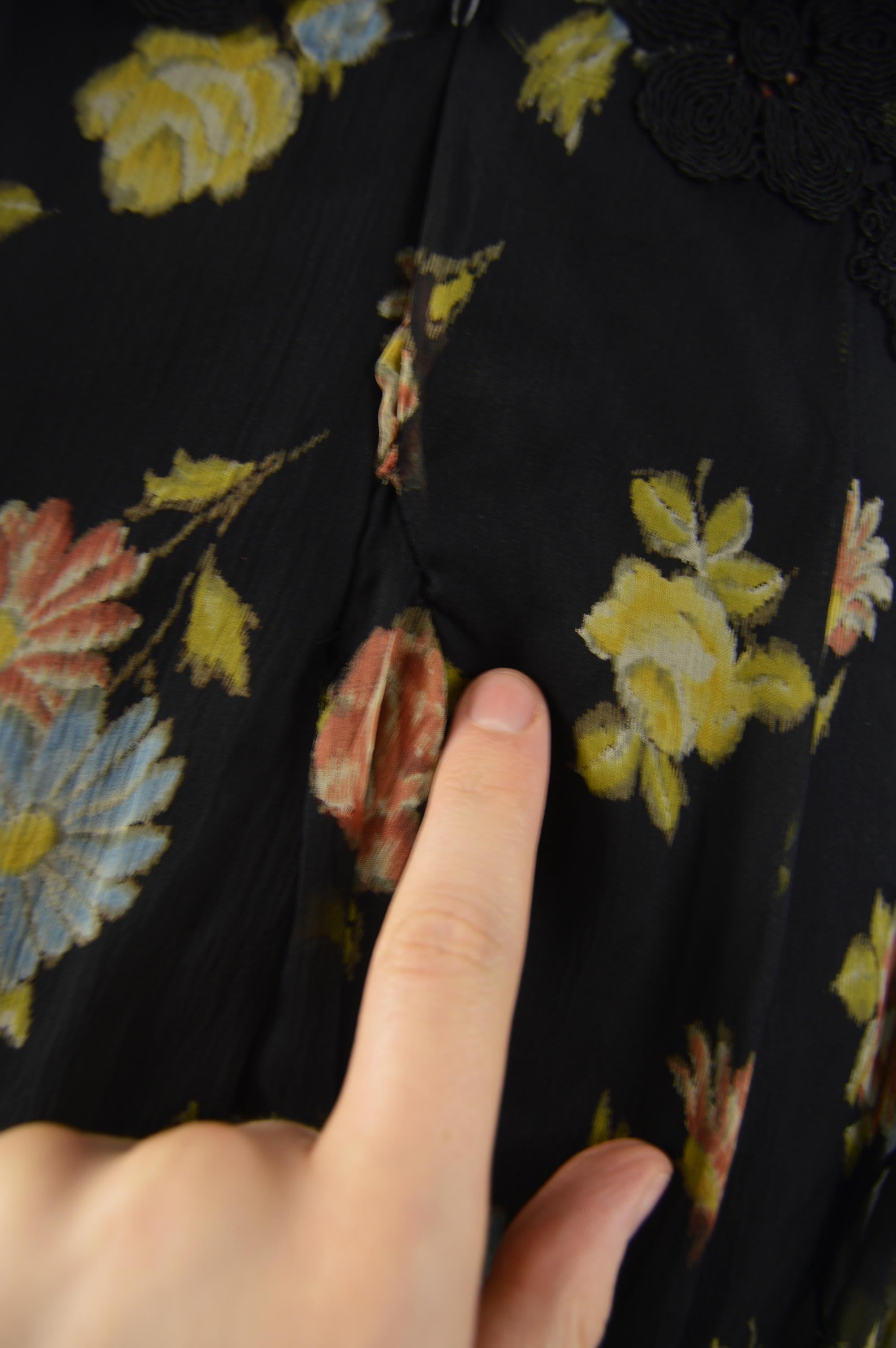 Lolita Lempicka Vintage Floral Lace & Silk Chiffon Dress For Sale 1