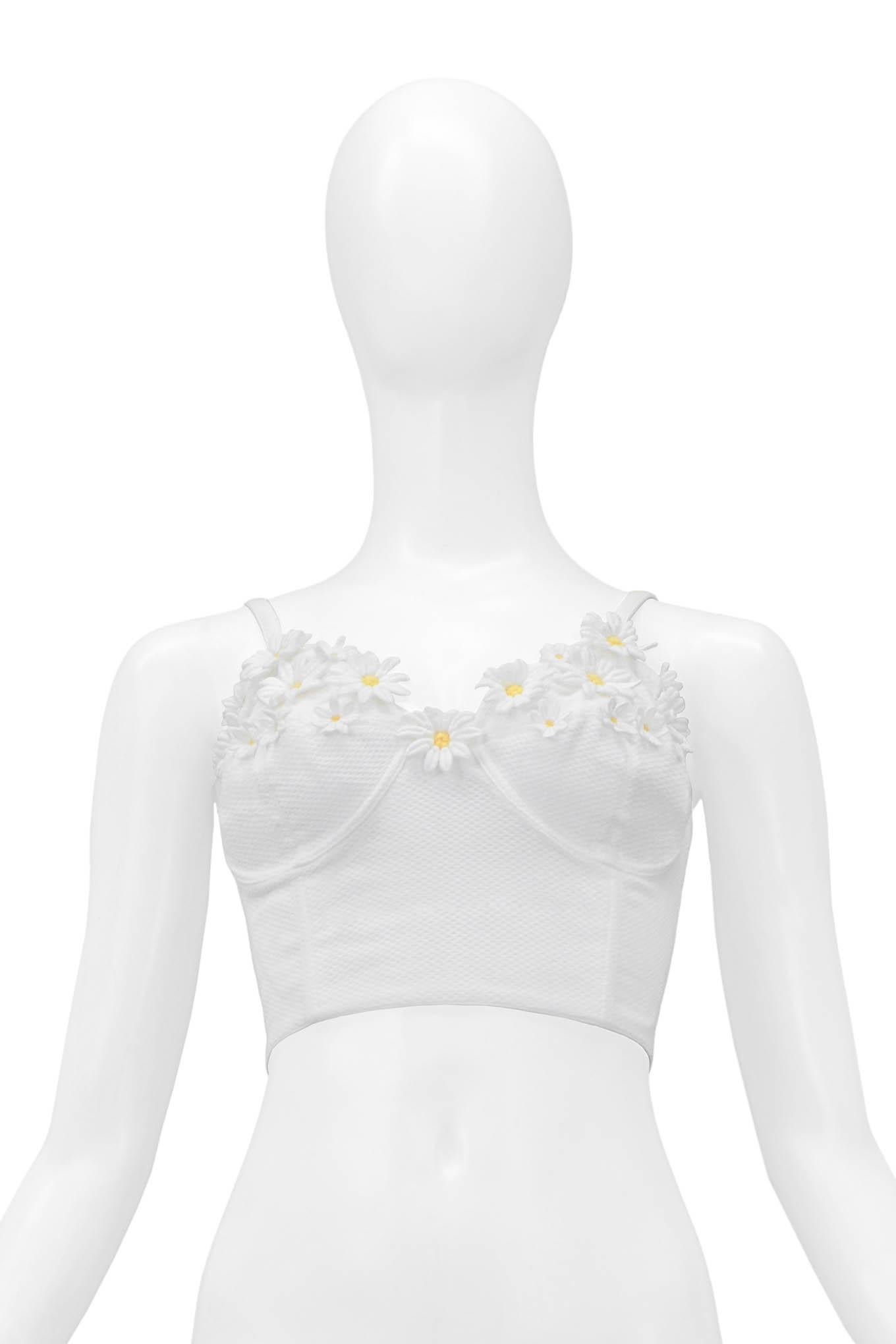 Grigio Lolita Lempicka Bustier in piqué bianco in vendita
