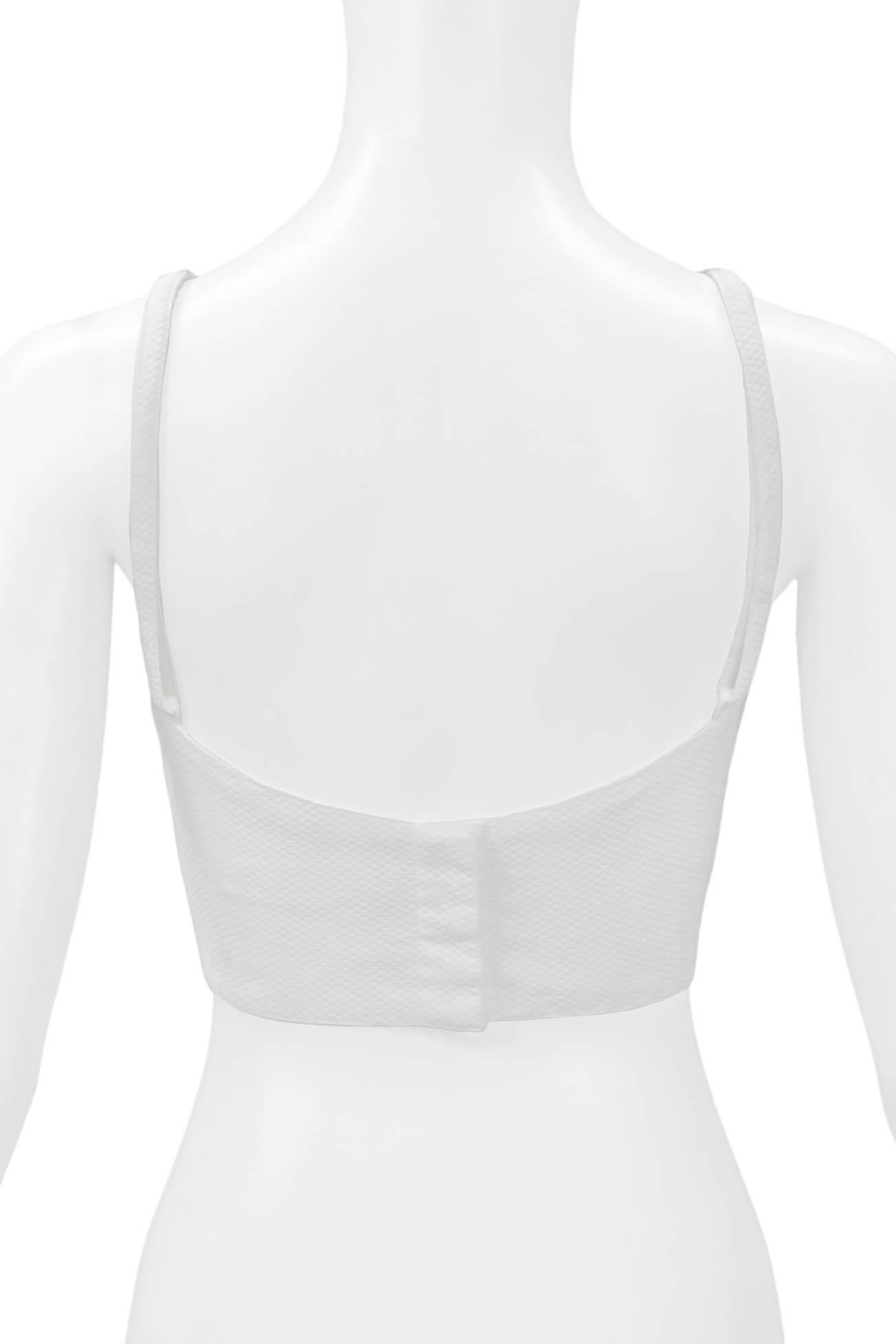 Lolita Lempicka Bustier in piqué bianco in vendita 1