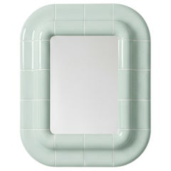 Lolita Modular Mirror – Pastell-Mint, hochglänzende Oberfläche im Keramik-Look