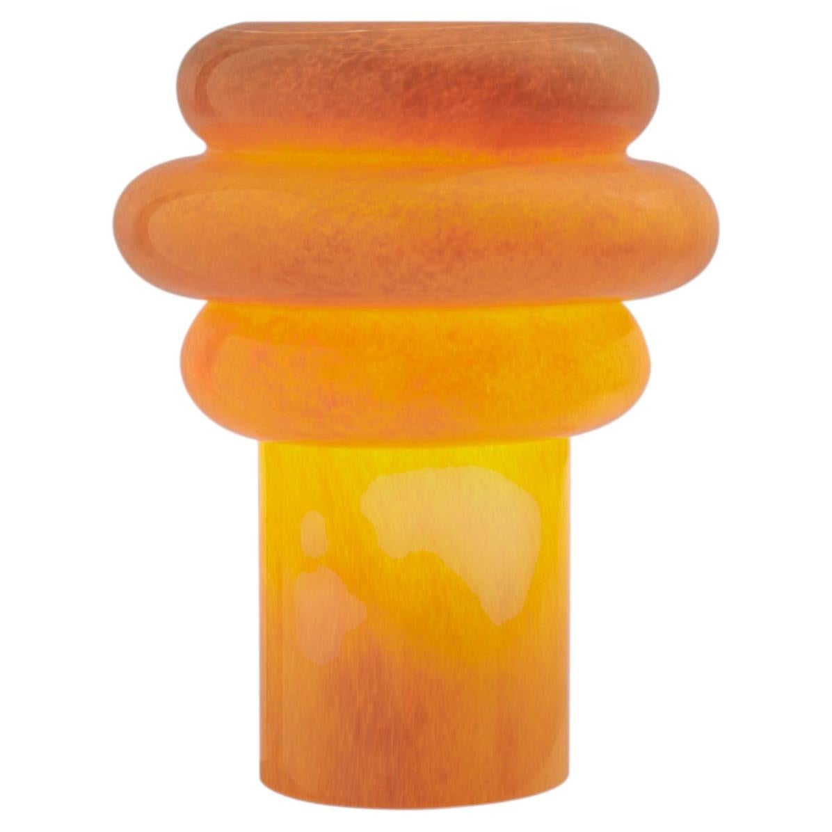 Lolli Blown Glass Table Lamp Honey Colored Modern Design